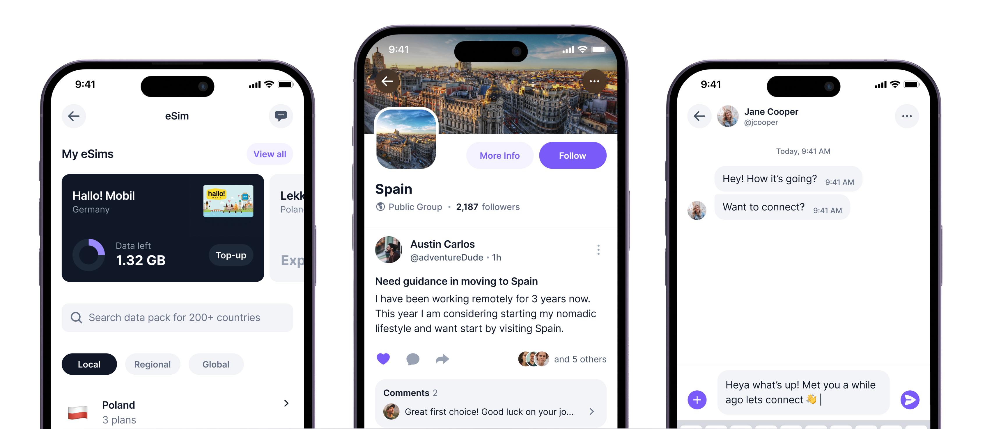 Screenshots from Citizen Remote mobile app
