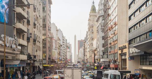 busy shopping street
