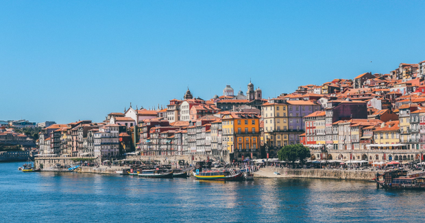 Colorful red roofs in Portugal