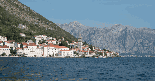 beautiful town on the sea