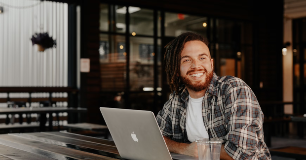 guy working at laptop